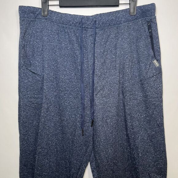 Eddie Bauer Lounge Sweatpants Mens Size L Large Blue 34x30 Tapered Cotton Blend - Picture 2 of 14